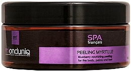 Fragrances, Perfumes, Cosmetics Blueberry Regenerating Body Scrub - M'onduniq SPA Velvet Blueberry Nourishing Peeling For The Body Palms And Feet