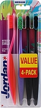 Fragrances, Perfumes, Cosmetics Toothbrush Medium, pink-orange, green-purple, black-orange, black-blue - Jordan Ultimate You Medium