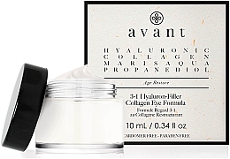 Fragrances, Perfumes, Cosmetics Cream "3 in 1" for SKin Around Eyes with Hyaluronic Acid - Avant Skincare 3-1 Hyaluron-Filler Collagen Eye Formula
