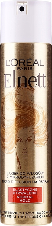 Styling Hair Spray - L'Oreal Paris Elnett De Luxe Hairspray Flexible Consolidation — photo N1
