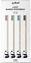 Fragrances, Perfumes, Cosmetics Toothbrush Set - My White Secret 4 Soft Bamboo Toothbrush