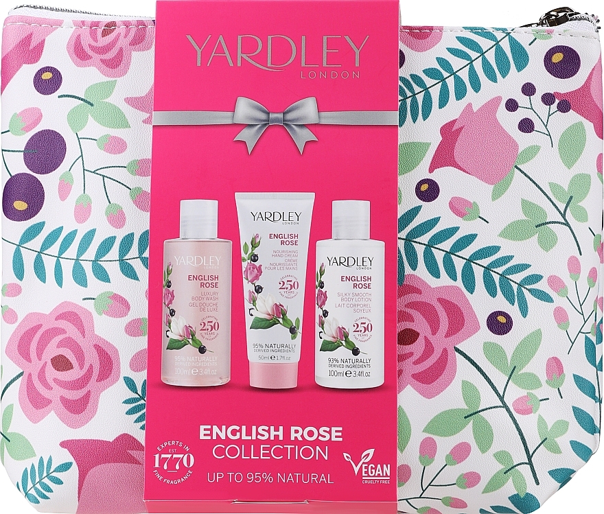 Set - Yardley London English Rose Collection (h/cr/50ml+ sh gel/100ml + b/lot/100ml) — photo N5