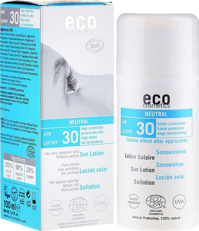 Scent-Free Sun Lotion - Eco Cosmetics Sun Lotion SPF 30 — photo N1