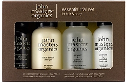 Fragrances, Perfumes, Cosmetics Set - John Masters Organics Essential Trial Set (sh/30ml + cond/30ml + sh/gel/30ml + b/milk/30ml)