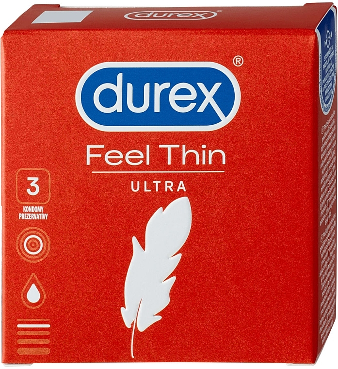 Condoms, 3pcs - Durex Feel Ultra Thin — photo N2