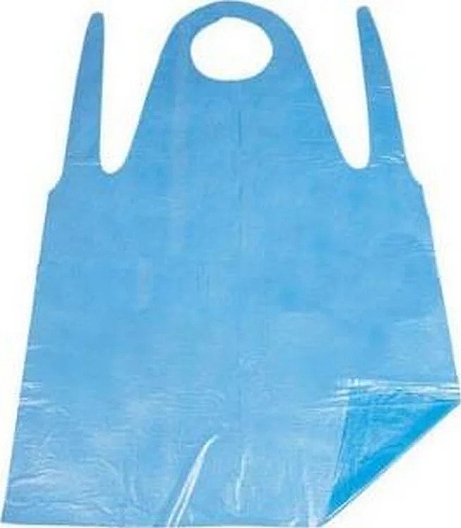 Hairdressing Apron 80x125 cm, polyethylene, blue, 100 pcs - Panni Mlada — photo N1