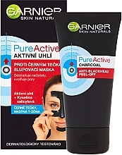 Fragrances, Perfumes, Cosmetics Anti-Black Spot Peel-Off Mask with Activated Charcoal - Garnier Skin Naturals PureActive Peeling Mask Against The Black Dots