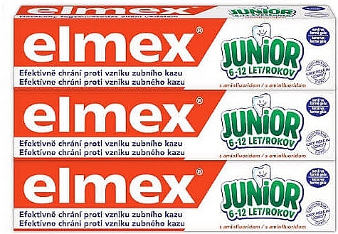 Set - Elmex Junior Toothpaste Set (3xtoothpaste/75ml) — photo N7