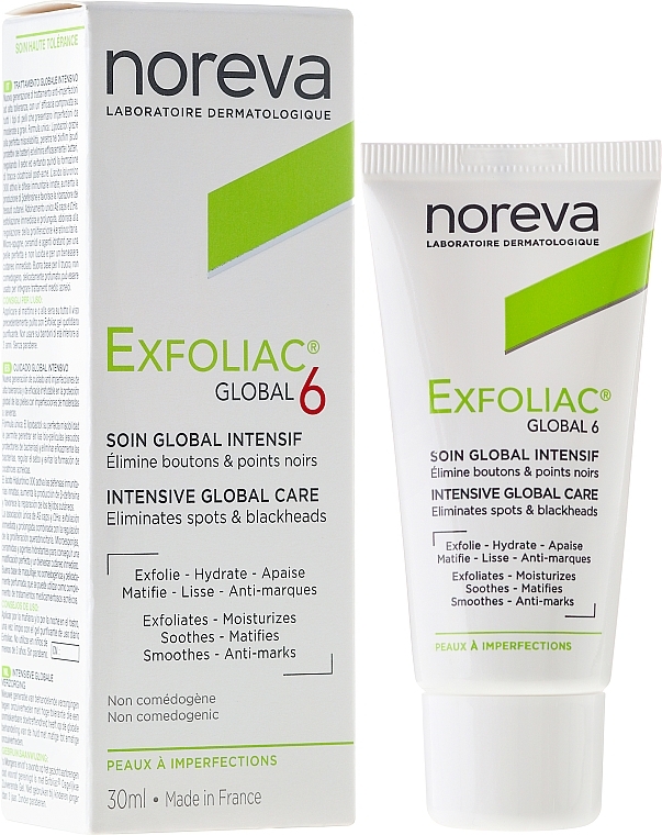 Face Cream - Noreva Exfoliac Global 6 Severe Imperfections Cream — photo N1