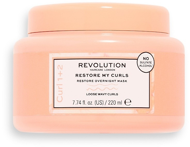 Moisturizing Night Mask for Curly Hair - Revolution Haircare Restore My Curls Overnight — photo N1