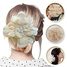 Hair Clip SP323B, large pearl bow - Ecarla — photo N2