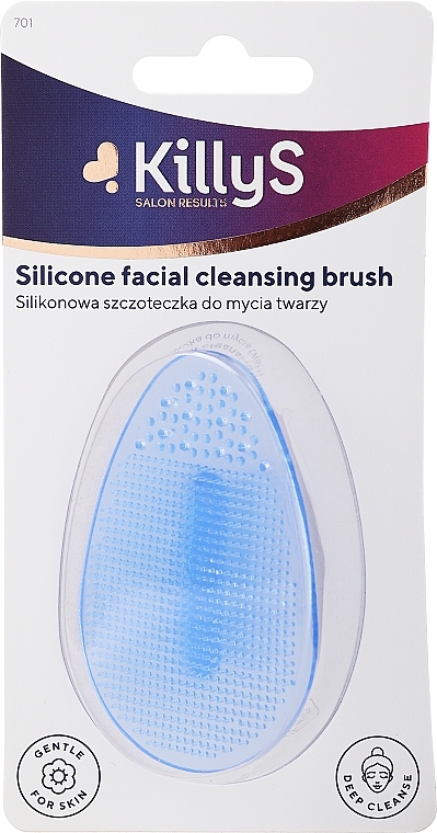 Face Cleansing Massage Brush, light blue - Killys — photo N1