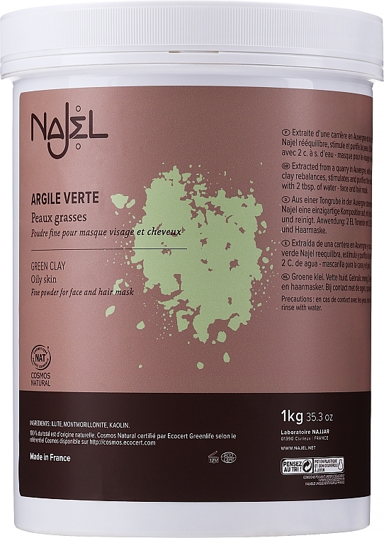 Cosmetic Clay "Green" - Najel Green Clay Skin Powder — photo N3