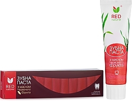 Fragrances, Perfumes, Cosmetics Toothpaste with Red Fruit Oil - Red Natural Toothpaste