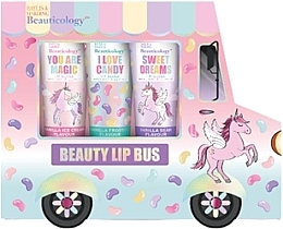 Fragrances, Perfumes, Cosmetics Set - Baylis & Harding Beauticology Candy Beauty Lip Bus Gift Set (lip/gloss/3x8ml)