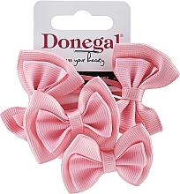 Fragrances, Perfumes, Cosmetics Hair Clips & Ties Set 'Bows', FA-5663+1, light pink - Donegal