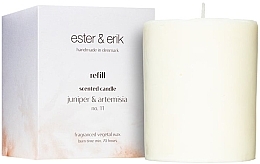 Fragrances, Perfumes, Cosmetics Juniper & Artemisia Scented Candle - Ester & Erik Scented Candle Refill Juniper & Artemisia #11 (refill)