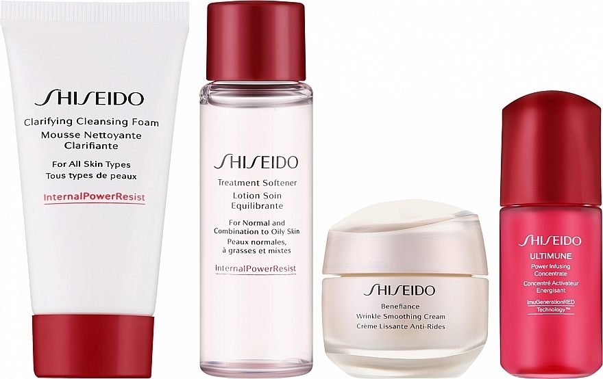 Set - Shiseido Benefiance Value Set (f/cr/50ml + foam/15ml + f/lot/30ml + conc/10ml) — photo N2