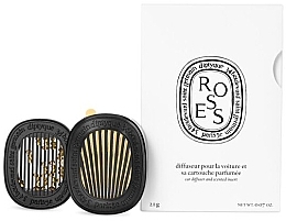 Fragrances, Perfumes, Cosmetics Car Air Freshener - Diptyque Car Diffuser With Roses Insert