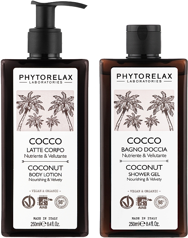 Set - Phytorelax Laboratories Body Rituals Coconut (sh/gel/250ml + b/lot/250ml) — photo N2