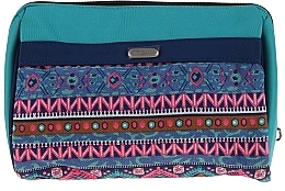 Fragrances, Perfumes, Cosmetics Patterned Makeup Bag, 93883, turquoise blue - Top Choice