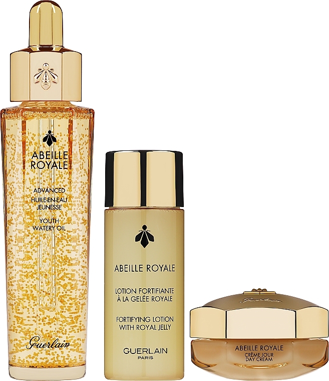 Set - Guerlain Abeille Royale Programme Anti-Age Advanced (f/oil/15ml + f/cr/15 ml + f/ser/8x0.6 ml + f/lot/15 ml + bag) — photo N2