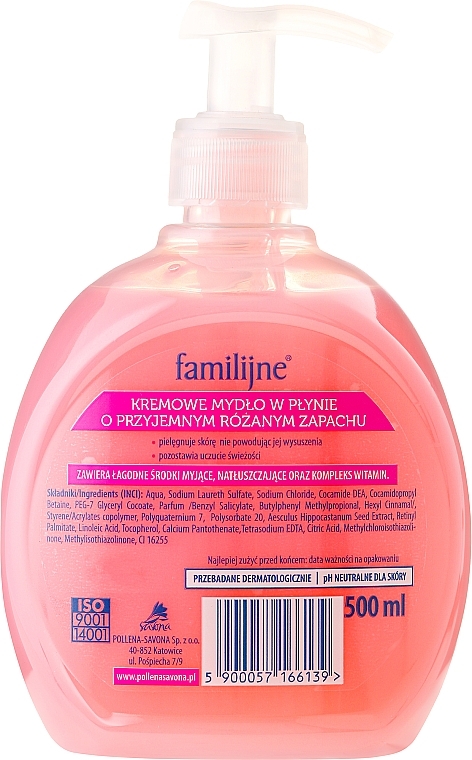 Liquid Soap - Pollena Savona Familijny Rose Creamy Liquid Soap — photo N17