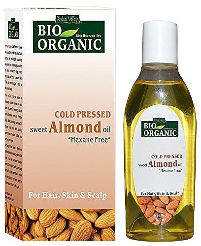 Sweet Almond Oil - Indus Valley Bio Organic Cold Pressed Sweet Almond Oil — photo N3