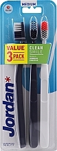 Fragrances, Perfumes, Cosmetics Toothbrush, medium, black, white, black - Jordan Clean Smile Medium