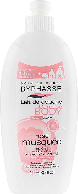 Rosehip Shower Cream - Byphasse Caresse Shower Cream — photo N6