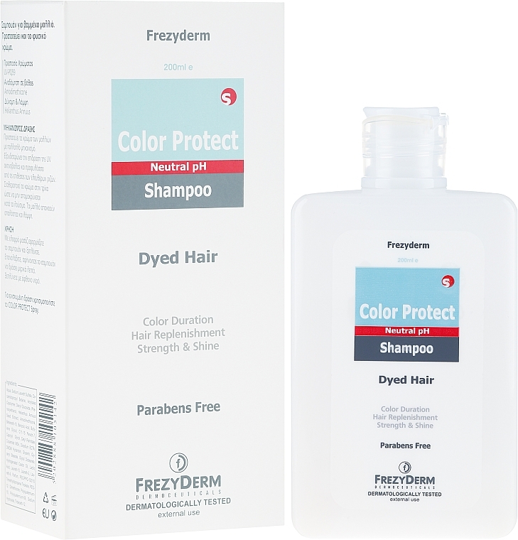 Color Protection Shampoo for Colored & Natural Hair - Frezyderm Color Protect Shampoo — photo N1