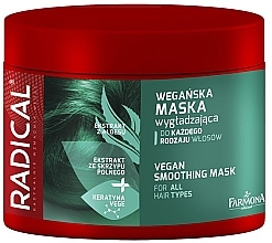 Fragrances, Perfumes, Cosmetics Smoothing Hair Mask with Glossy Effect - Farmona Radical Vegan Smoothing Hair Mask