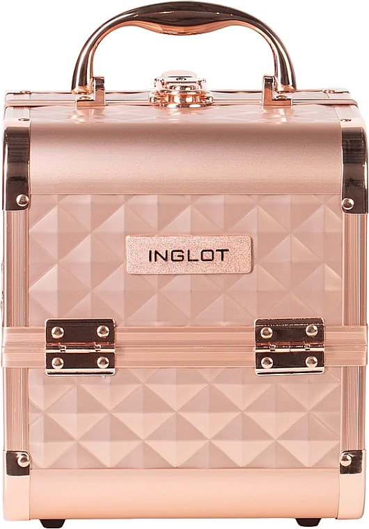 Rose Gold Cosmetic Case - Inglot Diamond Makeup Case Rose Gold — photo N1
