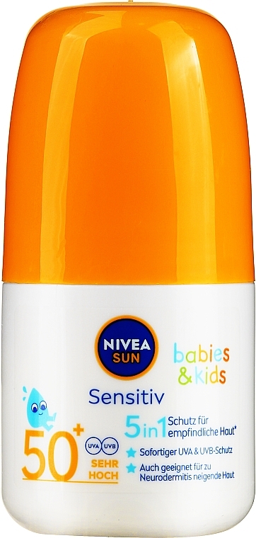 Babies & Kids Roll-On Sunscreen Lotion 5in1 - Nivea Sun Babies & Kids Protect & Sensitive Roll-On SPF 50+ — photo N1