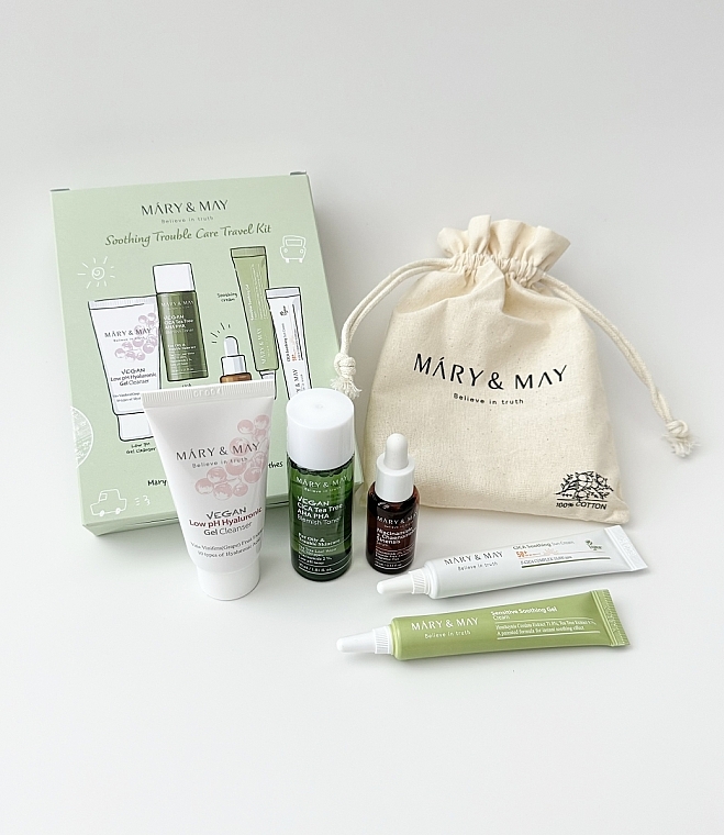 Set, 5 products - Mary & May Soothing Trouble Care Travel Kit — photo N2