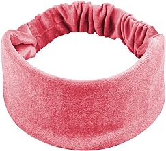 Headband, velour, straight, coral "Velour Classic" - MAKEUP Hair Accessories — photo N1