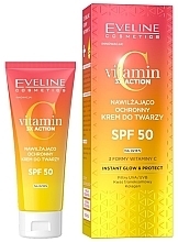 Face Cream - Eveline Cosmetics Vitamin C 3x Action Instant Glow & Protect SPF 50 — photo N1