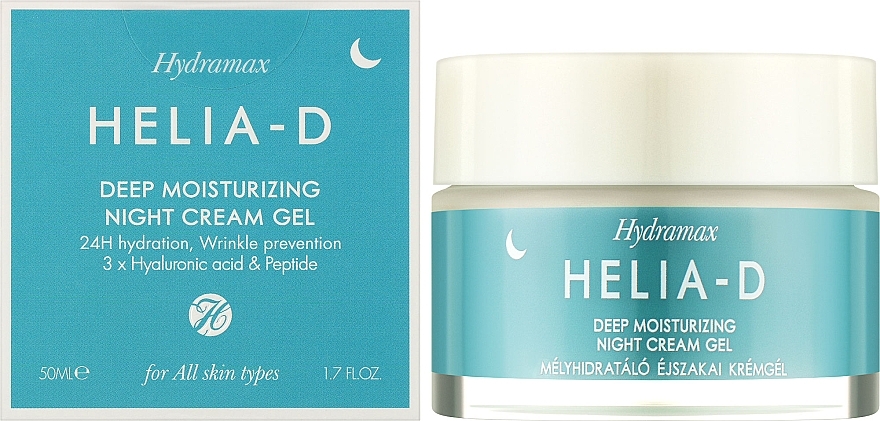 Night Cream Gel for Deep Hydration - Helia-D Hydramax Deep Moisturizing Cream Gel Night — photo N2