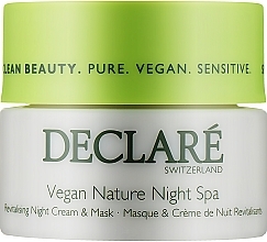 Night Cream Face Mask - Declare Vegan Nature Night Spa — photo N1