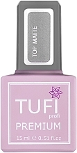 Fragrances, Perfumes, Cosmetics Matte Top Coat, 15 ml - Tufi Profi Premium Matte Top