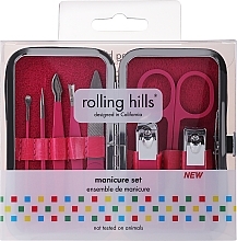 Manicure Set, 8 tools, pink - Rolling Hills Manicure Set — photo N2