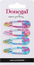 Fragrances, Perfumes, Cosmetics Donegal - Hair Clips, FA-5606, 2 pcs, colorful flowers