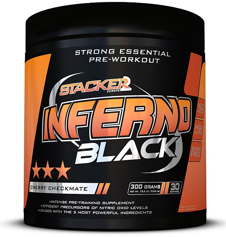 Pre-Workout Complex - Stacker2 Europe Inferno Black Cherry Checkmate — photo N1