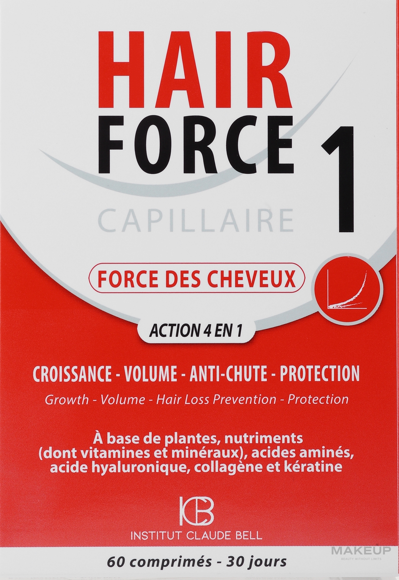 Dietary Supplement to Prevent Hair Loss - Institut Claude Bell Hair Force One — photo 60 szt.