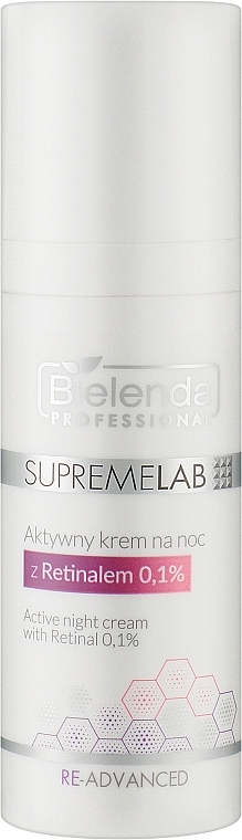 Active Night Cream with Retinol - Bielenda Professional Supremelab Re-Advanced Active Night Cream With Retinol 0.1% — photo N1