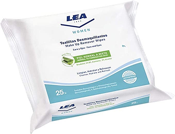 Aloe Vera Makeup Remover Wipes, 25 pcs - Lea Women Make Up Remover Wipes Aloe Vera — photo N1