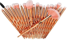 Fragrances, Perfumes, Cosmetics Makeup Brush Set, 20 pcs, golden - Lewer