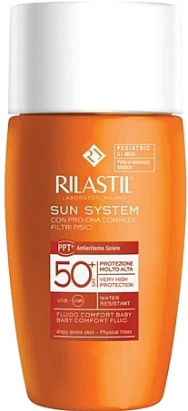 Children's Face Sunscreen Fluid - Rilastil Sun System Pediatric Baby SPF50 — photo N1