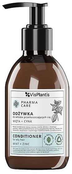 Mint+Zinc Conditioner for Oily Hair - Vis Plantis Pharma Care Mint + Zinc Conditioner — photo N1