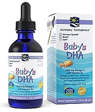 Baby Food Supplement "Seaweed Oil", 1050 mg - Nordic Naturals Baby's DHA Vegetarian — photo N2